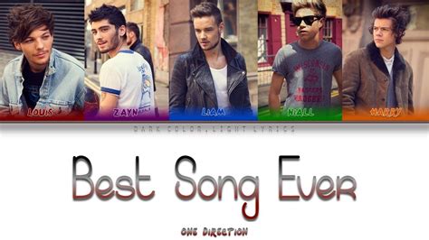 One Direction Best Song Ever Lyrics Color Coded ENG ESP YouTube