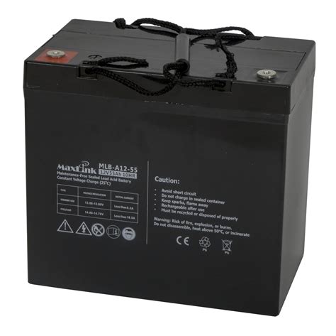 Maxlink Lead Acid Battery Agm 12v 55ah M6 Discomp Networking Solutions