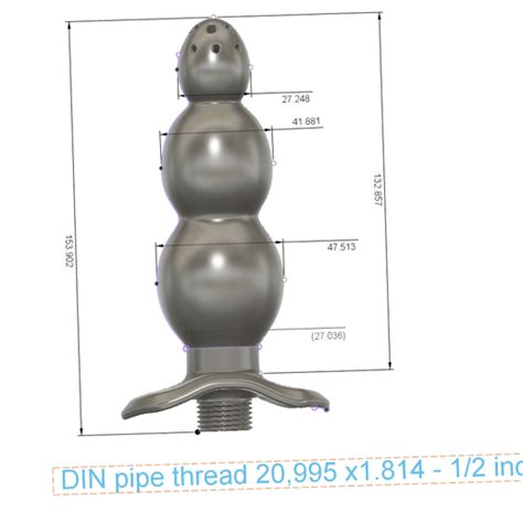 T L Charger Fichier Stl Sonde De Lavements Dushe Anal Butt Plug Tout En