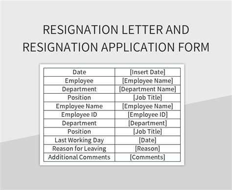 Resignation Letter Template Excel Infoupdate Org