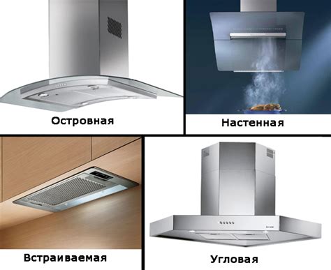 Виды и типы вытяжек для кухни