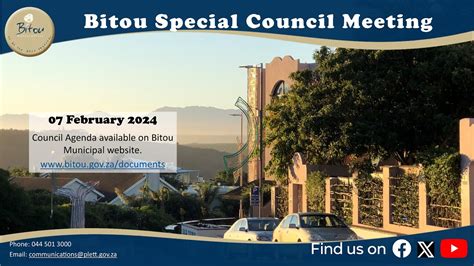 Bitou Special Council Meeting Youtube