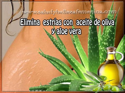 Elimina estrías con aceite de oliva y aloe vera Remedio para estrias