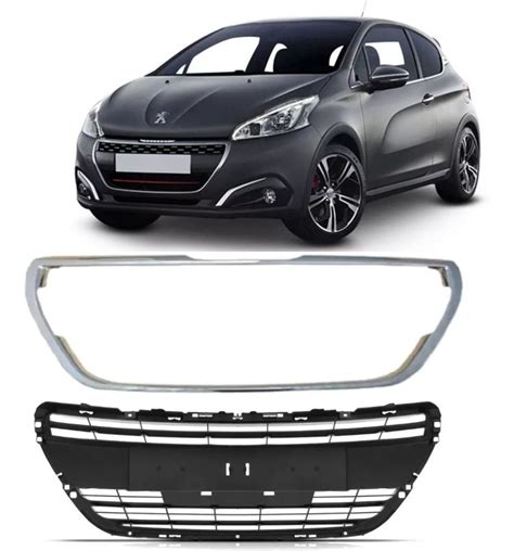 Grade Friso Cromado Parachoque Peugeot 208 2017 2018 19 2020