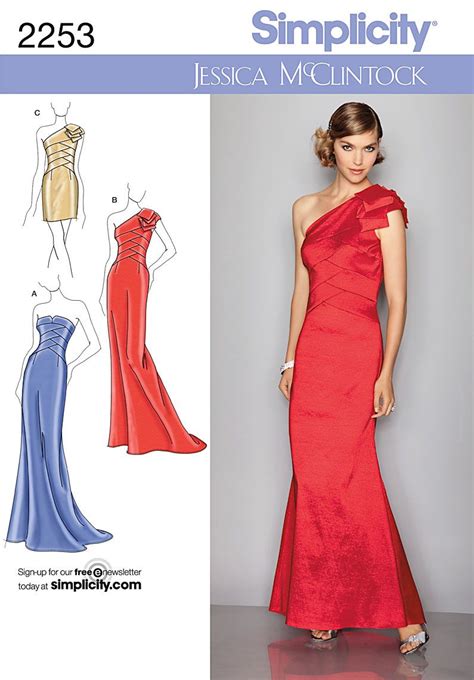 Simplicity Pattern 2253 Misses Evening Dresses Special Occasion Sewing Patt Evening Dress