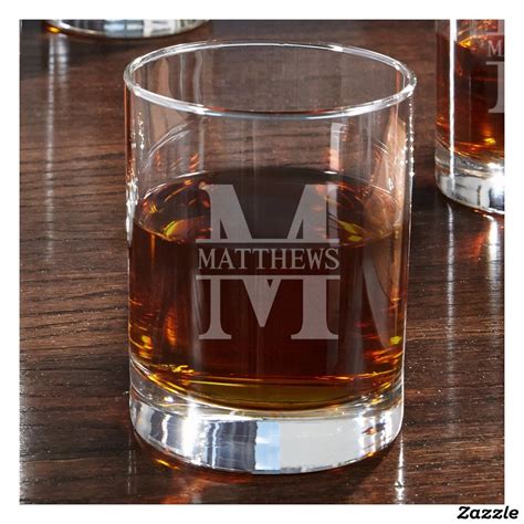 Timeless Monogram Eastham Whiskey Glass Engraved Whiskey