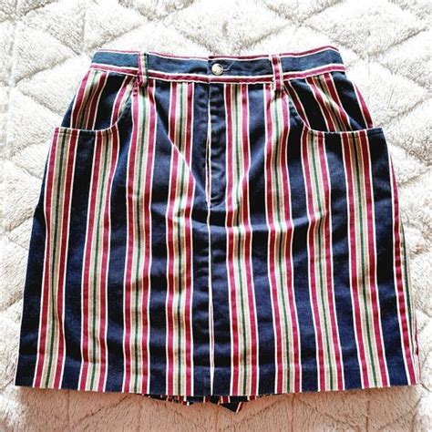 A Byer Skirts Vintage A Byer California Striped Short Skirt