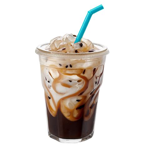 Download Iced Coffee With Foam Png Wxm