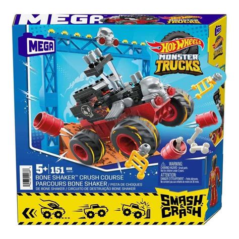 Juguete De Construcci N Mega Hot Wheels Monster Truck Snc Bone Shaker Crush Course Walmart