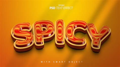 Premium Psd Spicy Hot 3d Text Effect Editable Template Advertising