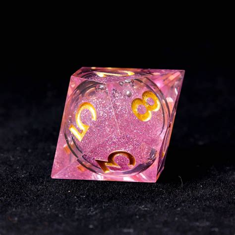 Liquid Core Dice Pink DND Dice Set Sharp Edge D D Dice Full Etsy