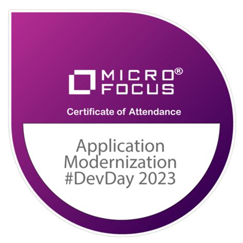 Application Modernization Devday 2023 Certificate Of Attendance Credly