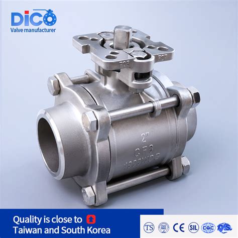 Dico Butt Weld End With High Platform Cf Cf M Pc Floating Ball Valve