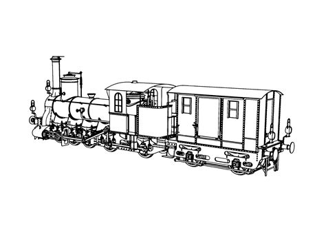 Premium Vector | Drawing of an old steam locomotive on a white ...