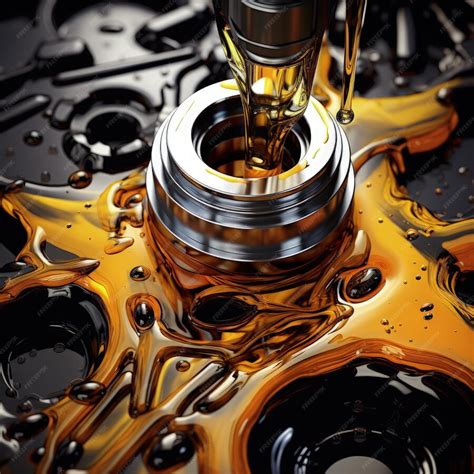 Premium AI Image | Motor oil in the mechanism of a car engine care for ...