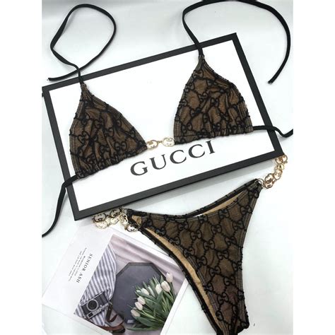 Gg Metal Chain Sexy Lingerie Set No Box Shopee Malaysia