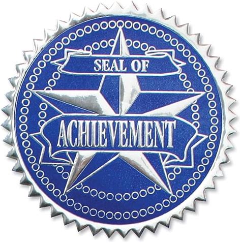 Amazon Paperdirect Deluxe Embossed Achievement Silver Blue Foil