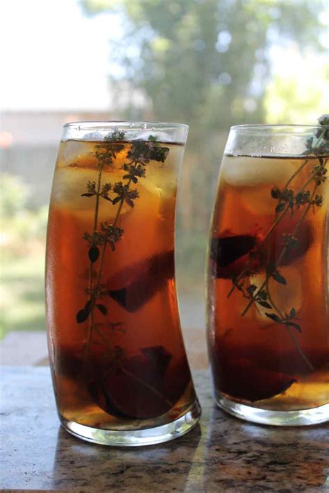 Iced Tea With Plums And Thyme Recipe Story Of A Kitchen