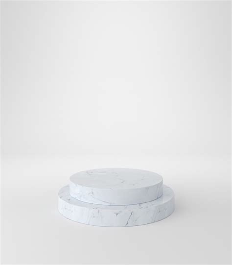 Premium Photo White Marble Product Display On White Background With