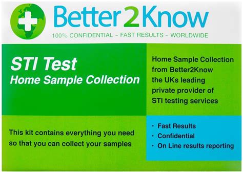 Chlamydia Sti Home Test Kit By Better2know Easy To Use Std Sexual