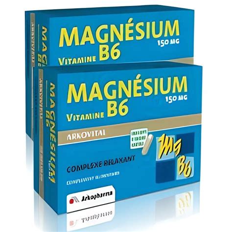 Arkopharma Magnésium B6 Lot de 2 x 60 Gélules Cdiscount Au quotidien