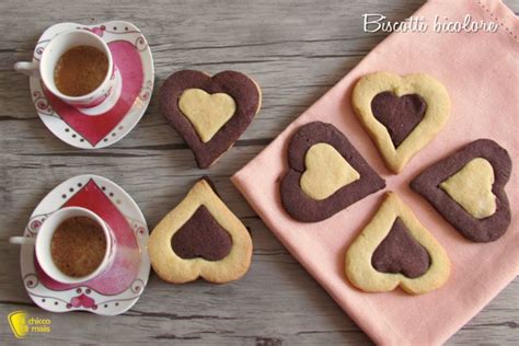 Biscotti Bicolore A Cuore Ricetta Facile Il Chicco Di Mais