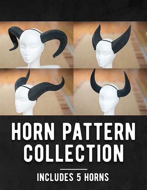 Foam Horn Pattern Collection Downloadpdf Cosplay Horns Cosplay