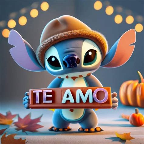 A Cartoon Character Holding A Sign That Says Te Amo In Front Of Some