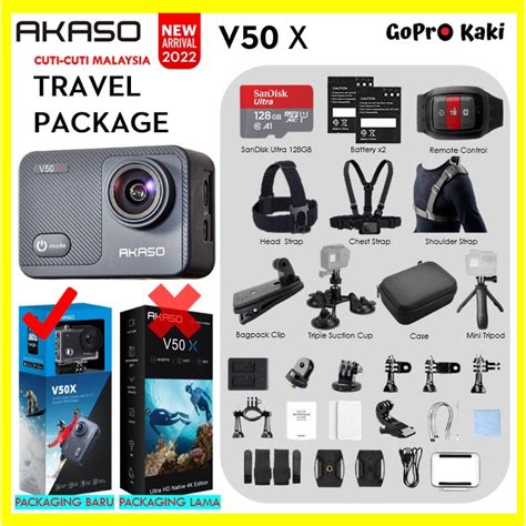 Akaso V50X Native 4K30fps WiFi Action Camera With EIS Touch Screen