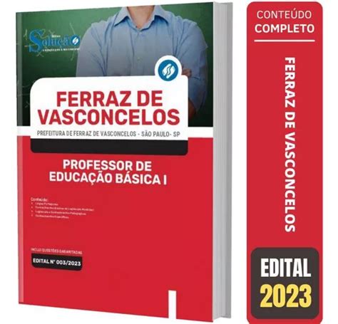 Apostila Ferraz De Vasconcelos Professor Educa O B Sica Mercadolivre