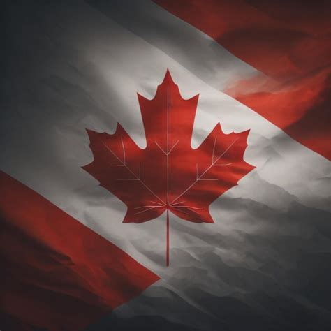 A Red And White Flag With A Maple Leaf On It Premium Ai Generated Image