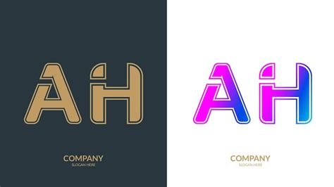 Premium Vector Vector Logo For Letter Ah Design Template