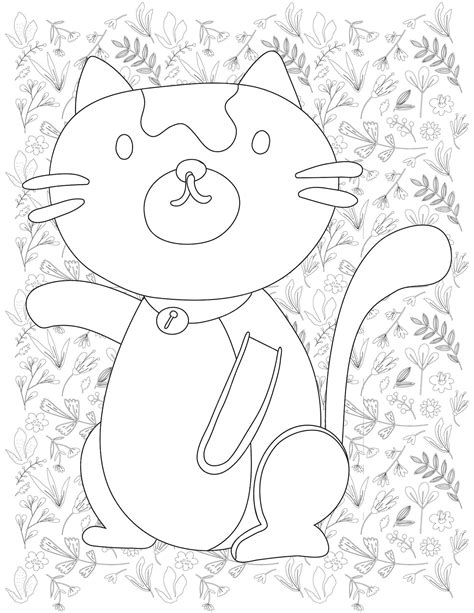 Desenho De Gato Para Colorir Vetor Premium