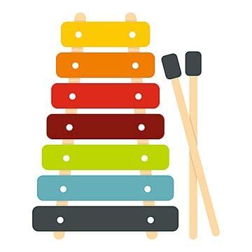 Toy Icons Isolated Toy Xylophone Flat Icon Vector Sign Object Music