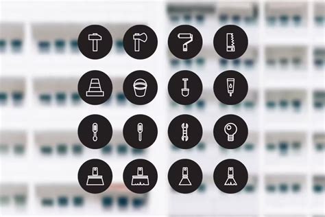 آیکون ساختمان Building Icons دانلود 16 وکتور آیکون