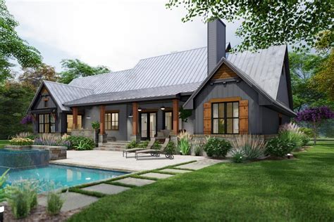 One Story Modern Farmhouse Plan With Loft And Optionally Finished Bonus