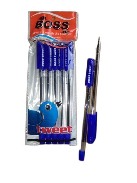 Plastic Blue Boss Tweet Gel Pen For Writing Packaging Type Packet At