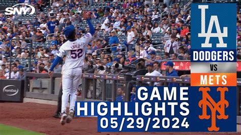 Mets vs Dodgers (5/29/2024) | NY Mets Highlights | SNY - YouTube