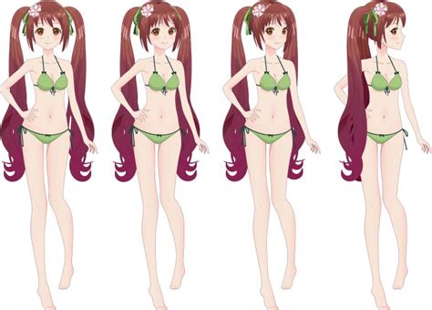 Anime Manga Girls In Bikini Comic Japanese Vector Image