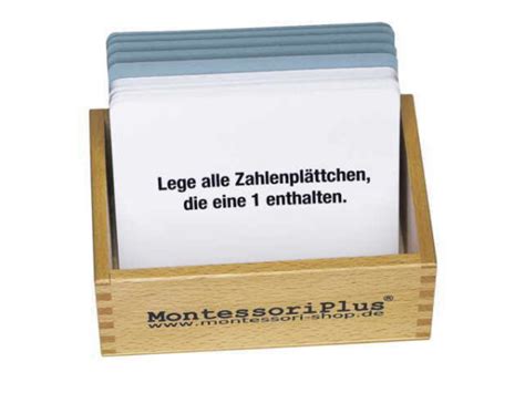 Arbeitskartei Zum Montessori Hunderterbrett