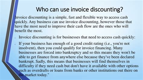 Ppt Invoice Discounting Explained Faster Cash Increased Profits