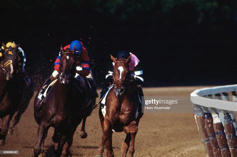 Jockey Steve Cauthen In Action Aboard Affirmed Vs Jorge Velasquez