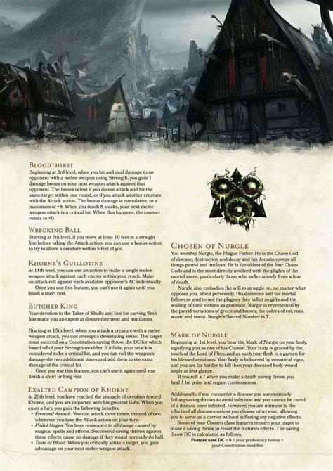 Dnd 5e Homebrew — Chaos Chosen Class Source Goo Gl C9n6ju