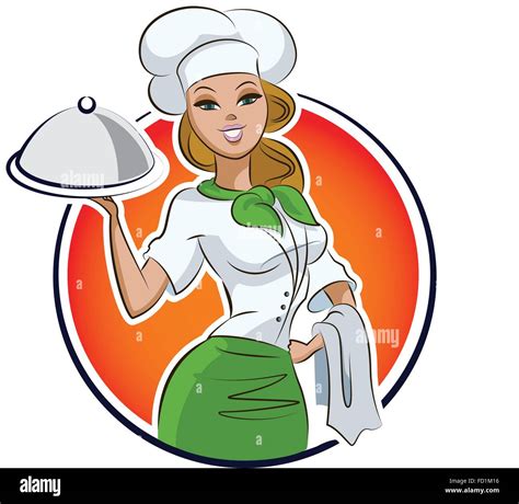 Isolated Female Chef Cartoon Design Fotografías E Imágenes De Alta