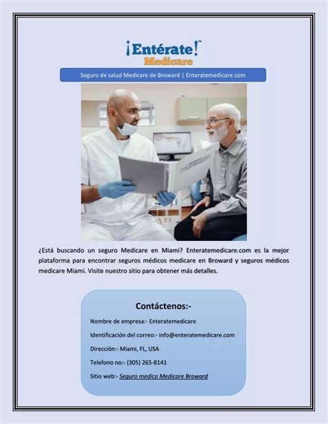 Ppt Seguro De Salud Medicare De Broward Enteratemedicare