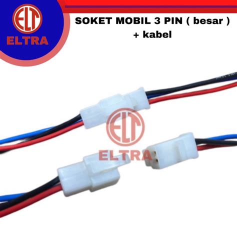 Jual Soket Socket Besar Mobil 3 Pin Soket Sambungan Konektor Kabel