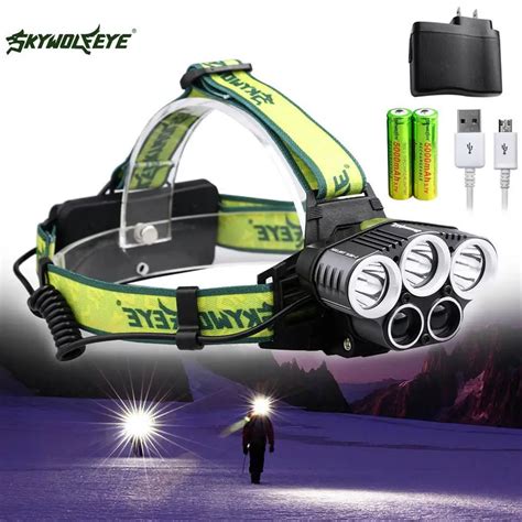 SKYWOLFEYE 80000 LM T6 Led Headlamp Usb Rechargeabel Headlight 18650