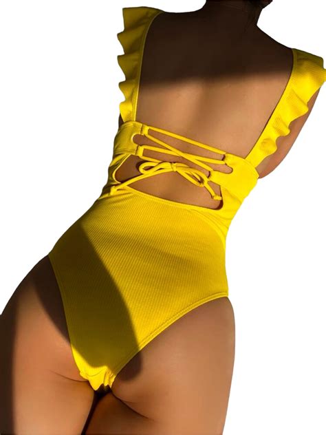 Marigold Ruffle One Piece Blossom Swimwear Uae