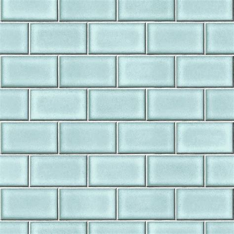 Sample Berkeley Brick Tile Wallpaper In Light Blue By Bd Wall