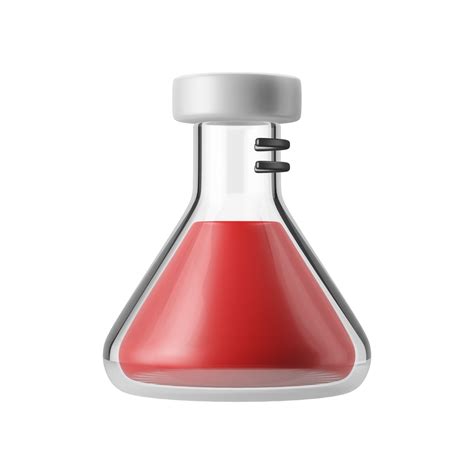 Chemical Flask Glass With Fluid D Icon Illustration Png